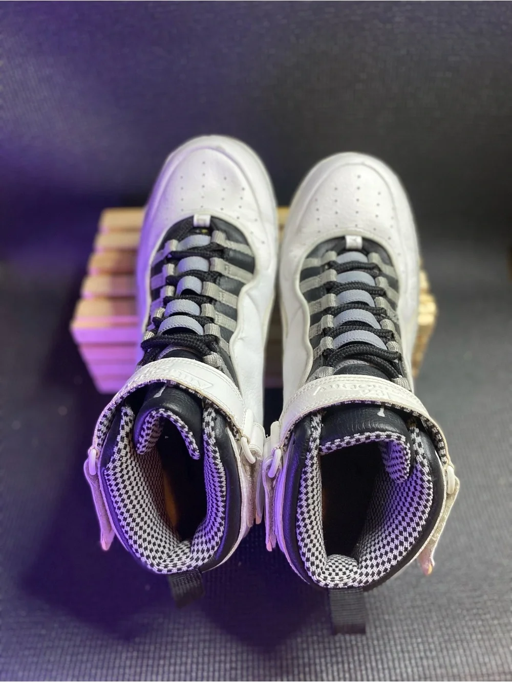 Jordan Men's White and Black High-Top Sneakers
